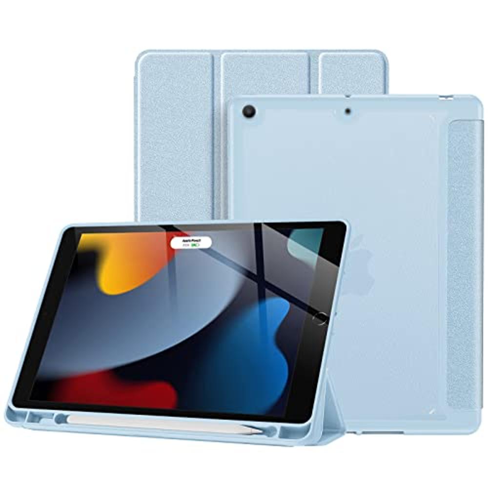 CACOE Funda Compatible con iPad 9/ 8/ 7 Generación, Ranura para bolígrafo,  Ultra Slim Protectora Carcasa con Función de Soporte para iPad 10.2 2021  2020 2019,Azul : : Informática