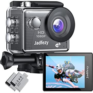 Hornear inoxidable perdonar Cámara de acción Jadfezy WiFi Ultra HD 1080P, cámara deportiva de 12MP con  pantalla LCD de
