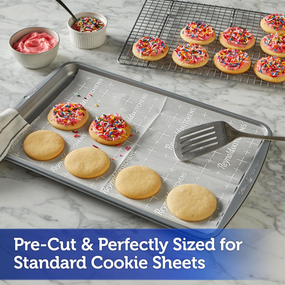 Reynolds Kitchens Cookie Baking Sheets, PreCut Parchment Paper,25