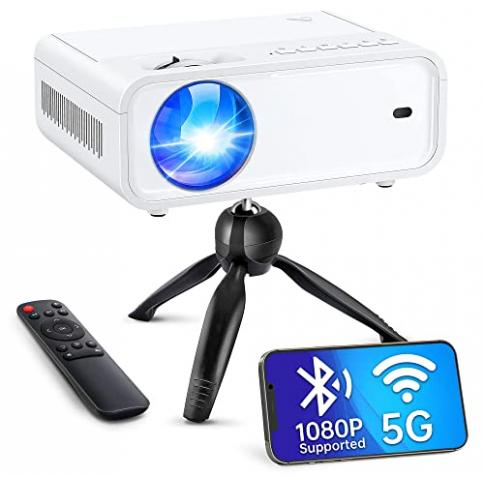 Proyector Portatil 5G WiFi Bluetooth, GammaBai Joy Mini Proyector, 1080P  Soporte FHD, Corrección Trapezoidal 4P/4D, Diseño de Bajo Ruido, Proyectores  Cine en Casa para TV Stick iOS Android PS5 HDMI : 