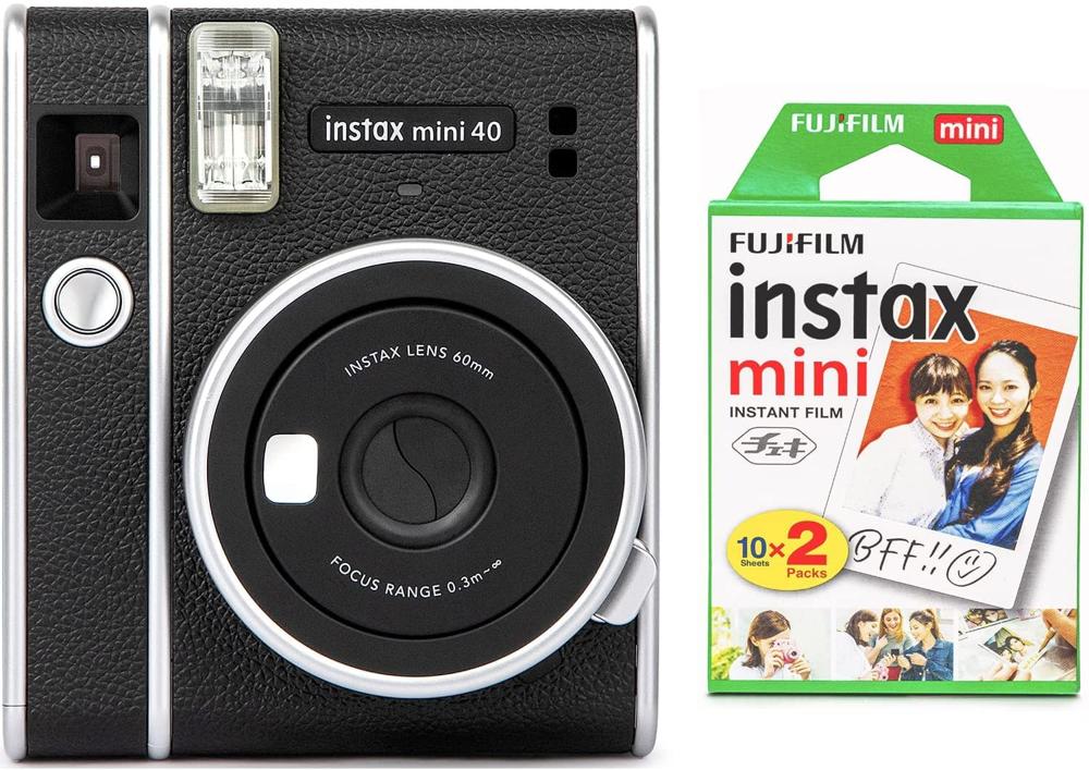 Instax Mini 40 Cámara instantánea Mini paquete doble película 20