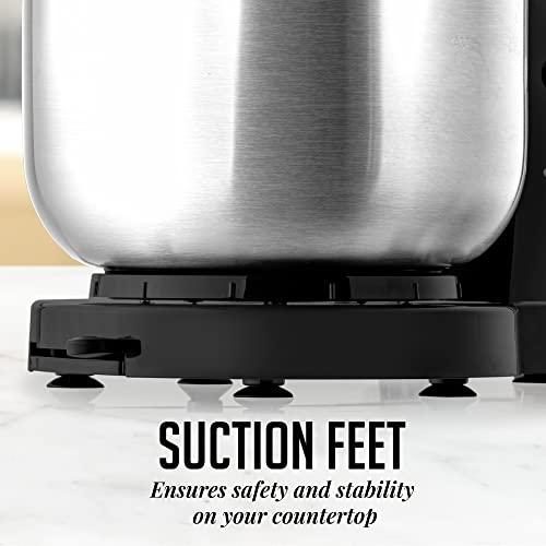 OVENTE Electric Kitchen Stand Mixer with 3.5Quart Removable Stainless Steel Mixing Bowl, 5