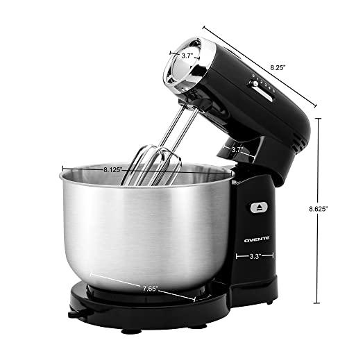 OVENTE Electric Kitchen Stand Mixer with 3.5Quart Removable Stainless Steel Mixing Bowl, 5