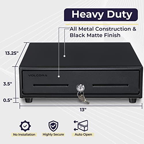  Cathedral Productos Caja De Efectivo Con Cerradura Llave Con  Ranura Para Monedas Y Levante Bandeja De Monedas De 5 Compartimentos - 4  Pulgadas - Negro : Todo lo demás