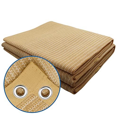 Amagenix Telo Parasole 90% Con Occhielli - 2,3 X 30,5 M Per Pergola - Copertura Privacy Esterno HDPE - Colore Moka