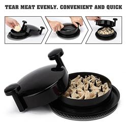 Chicken Shredder Shred Machine Meat Shredder Meat Shredding Tool with Handles and Non-Skid Base Mat Suitable for Pulled Pork Red Beef Chicken Alternative to Bear Claws 1pc 8inch Black - Color Black
