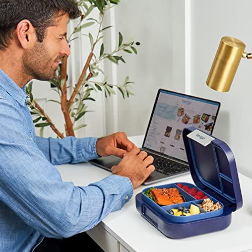  Bentgo® Modern - Versatile 4-Compartment Bento-Style Lunch Box,  Leak-Resistant, Ideal for On-the-Go Balanced Eating - BPA-Free, Matte  Finish and Ergonomic Design (Navy): Home & Kitchen