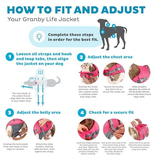 Outward Hound Granby Splash Pink Dog Life Jacket, Medium Nombre de