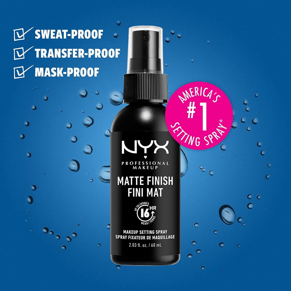 NYX PROFESSIONAL MAKEUP Makeup Setting Spray - Acabado mate, fórmula vegana  de larga duración (el embalaje puede variar)