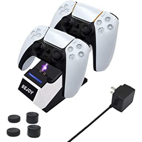 Foamy Lizard PS5 - Cargador para consola y soporte de pared para  Playstation 5 DualSense, estación de carga rápida, soporte para colgar,  gancho para