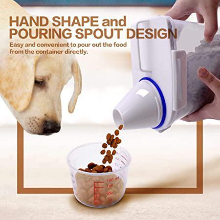 Contenedor de almacenamiento de alimentos para perros, juego de 3  recipientes de almacenamiento de alimentos para mascotas con tapa y  cuchara