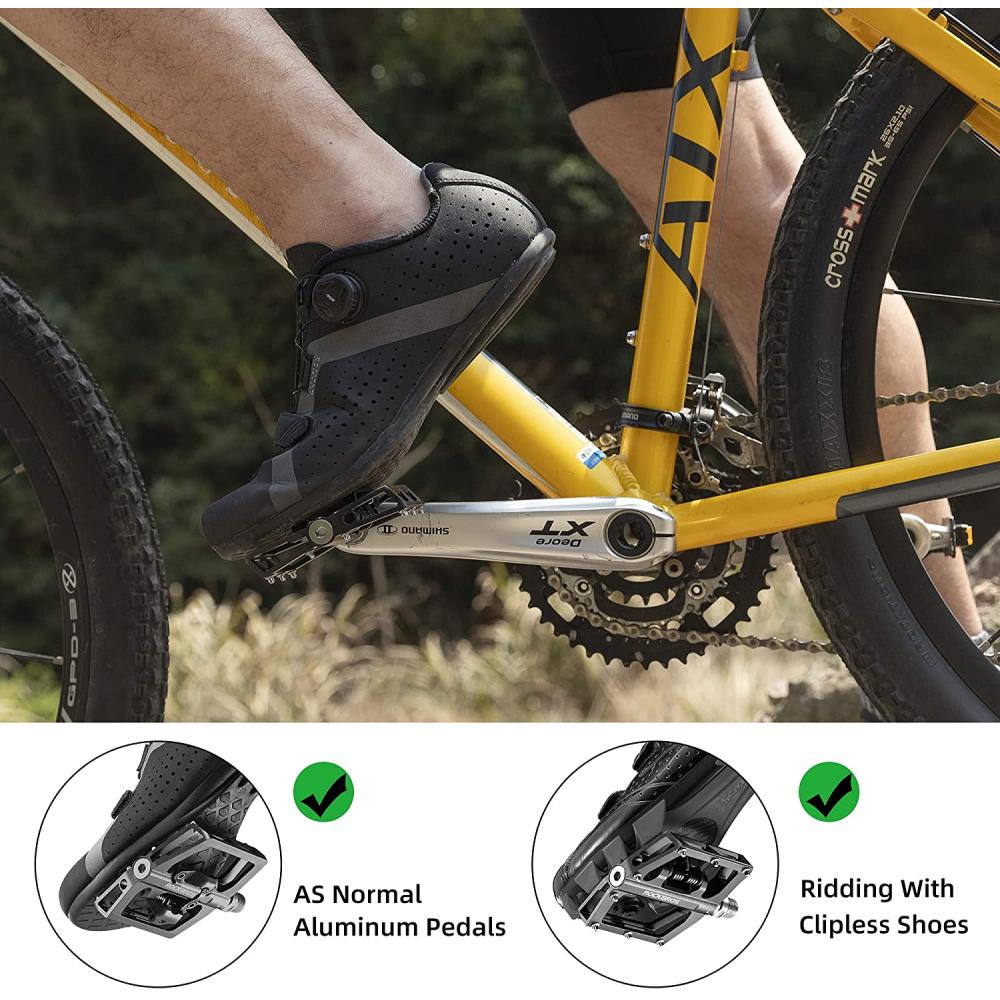 ROCKBROS MTB Pedales de bicicleta de montaña compatibles con SPD
