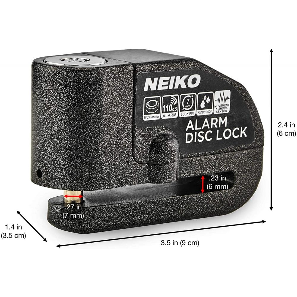 Candado de seguridad con alarma para freno disco de moto – MEIKO