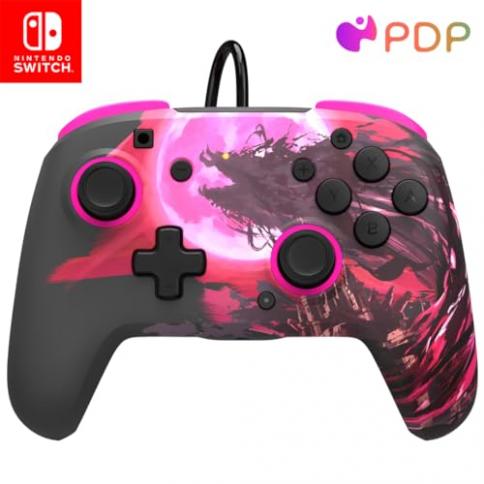 PDP REMATCH Enhanced Wired Nintendo Switch Pro Controller, Switch Lite/OLED  Compatible (Black and White)