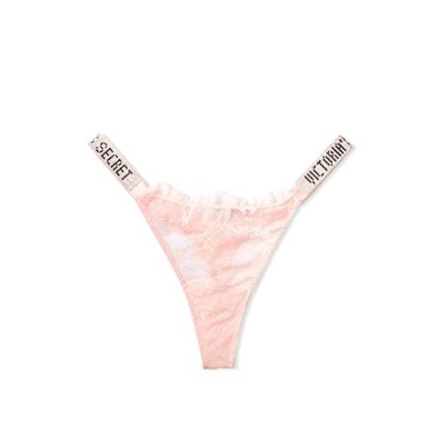 Victorias Secret Shine Strap Thong Ropa Interior para Mujer XS