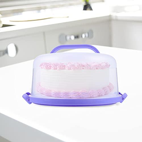 DOITOOL Cake Keeper Plastic Carrier Transporter 10 Inch Portable Clear