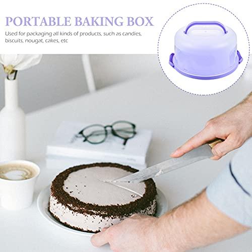 DOITOOL Cake Keeper Plastic Carrier Transporter 10 Inch Portable Clear