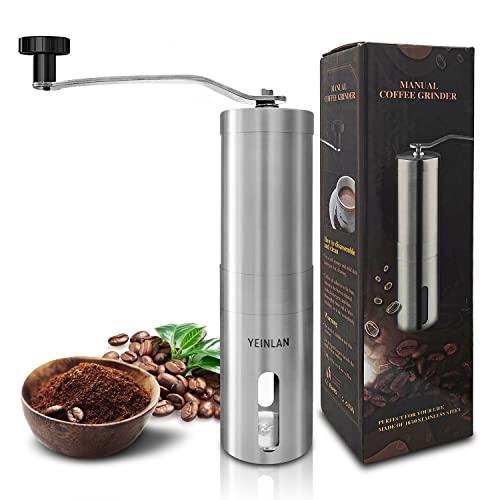YEINLAN Manual Coffee Grinder, Ceramic Coffee Bean Grinder with