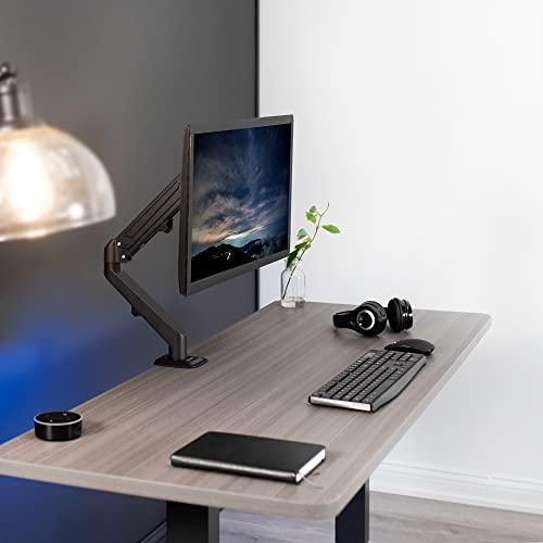 VIVO - Brazo de resorte neumático articulado negro, con abrazadera para  soporte de escritorio | Se adapta a pantallas de monitor de 17 a 27 con  Max