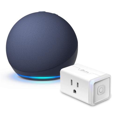 Echo Dot (5th Gen)  Deep Sea Blue with Kasa Smart Plug Mini Deep Sea Blue  w/ $2.99 Smart Plug