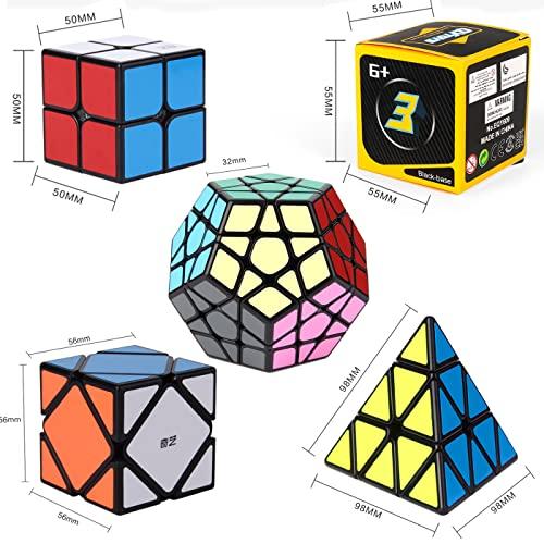 Juego De Cubos De Velocidad, Paquete De 3 Cubos Mágicos De 2 X 2 X 2 Pulgadas, 3 X 3 X 3