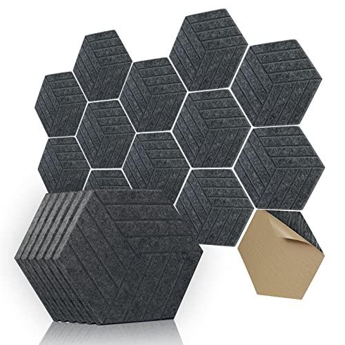 Paneles acústicos hexagonales de cielo estrellado, 12 piezas, acolchado de  insonorización, Panel absorbente de sonido para tratamiento acústico de  estudio - AliExpress