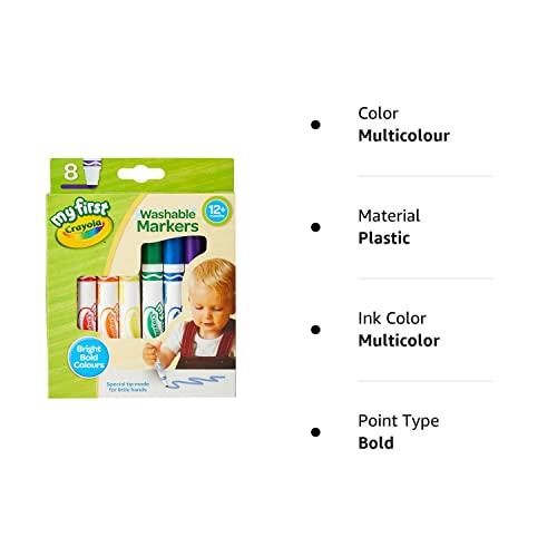  CRAYOLA MyFirst - Lápices de colores surtidos (paquete de 8), Crayones de colores fáciles de agarrar perfectos para manos de niños  pequeños