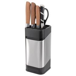 RedCall Kitchen Knife Holder,Stainless Steel Universal Knife Block for Kitchen Counter,Space-Saving Knife Storage Organizer Countertop,Knife Block Holder without Knives (Black) - Tamaño Black