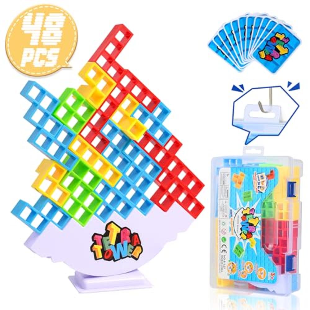 BBnote Juego Tetra Tower de 48 piezas para adultos y niños, juegos de mesa  Stack Attack para fiestas de viajes familiares, juguete apilable de  equilibrio para 2 jugadores, bloques de construcción de juguetes de equipo  : Precio Guatemala