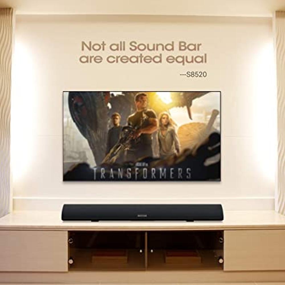 BESTISAN Barra de sonido para TV de 100 vatios y 40 pulgadas, sistema de  cine en casa con cable e inalámbrico (Bluetooth 5.0, 105dB, audio Dsp,  graves