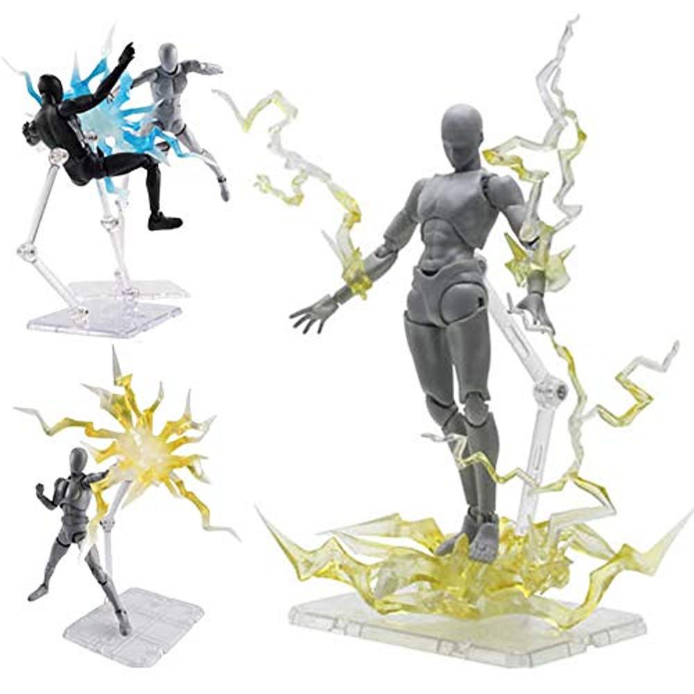 TSY TOOL 6 Pcs of HG144 Action Figure Stand, Display Holder Base, Doll  Model Support Stand Compatible with 6 HG RG SD SHF Gundam 1/44 Toy Clear
