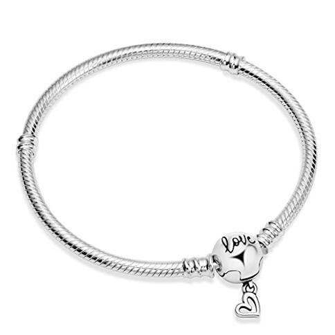 Women Bracelets 925 Sterling Silver Heart CZ Diamond Snake Chain Bracelet  Fit Pandora Charm Beads Fine Jewelry Gift With Original Box From  Silver925factory, $17.37