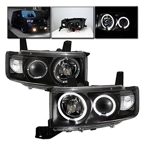 ZMAUTOPARTS Dual Halo Black Projector Headlights Headlamps with