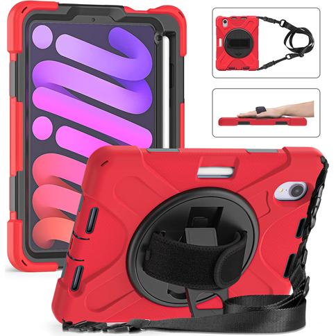 Funda Inteligente Para iPad Mini 6 + Cubierta Trasera Roja