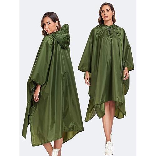 Poncho de lluvia impermeable para mujer Chaqueta con cremallera con capucha  plegable ligera Chaqueta impermeable Verde Sunnimix Poncho impermeable para  la lluvia