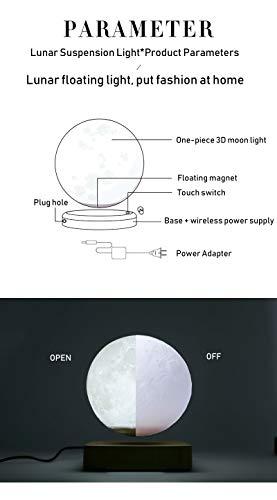 Manducary Lámpara de luna luz de noche LED Impresión 3D Luz de luna