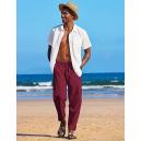 COOFANDY Pantalones Harem de Lino para Hombre Pantalones de Playa de Yoga  Hippie Sueltos Informales - Tamaño Mediano - Color Caqui : Precio Guatemala
