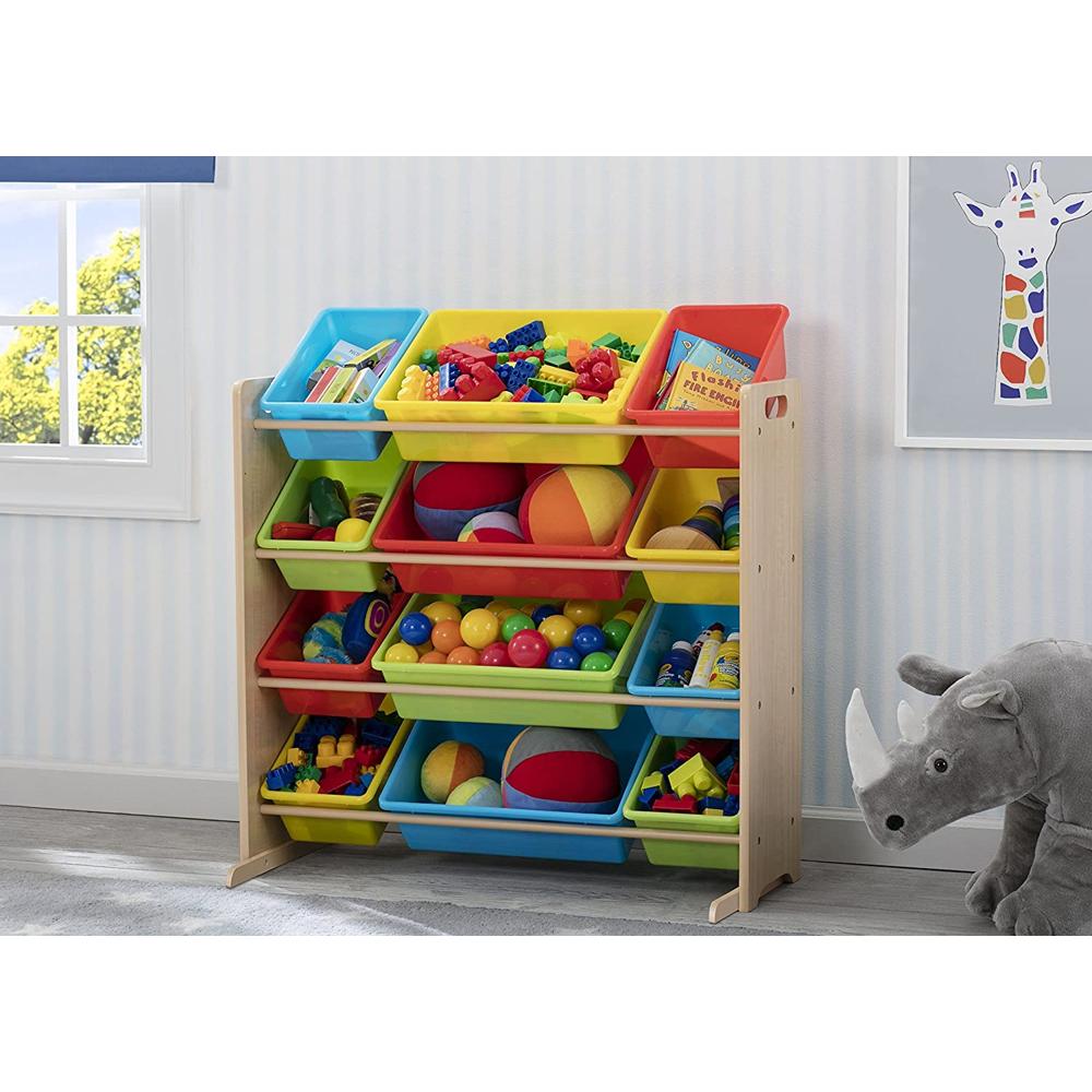 Delta - Organizador de juguetes para niños con compartimentos de  almacenamiento, Organizador