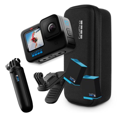 Paquete de accesorios GoPro HERO10 Black: incluye cámara HERO10, Shorty  (mini barra de extensión + empuñadura)