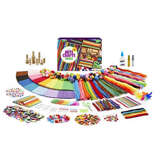 Dan&Darci Kit de suministros de artes y manualidades para niños y niños  pequeños, con contenedor de almacenamiento, juego de arte y manualidades  para