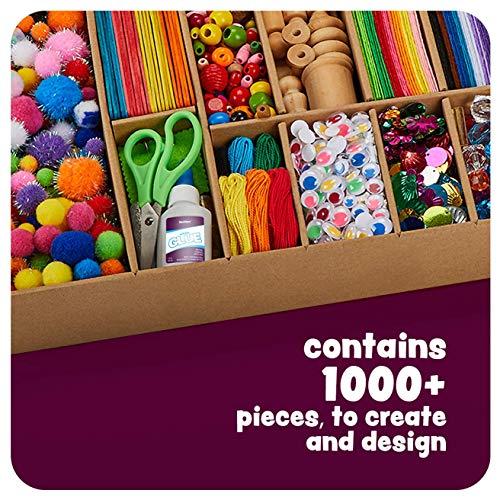 Dan&Darci Kit de suministros de artes y manualidades para niños y niños  pequeños, con contenedor de almacenamiento, juego de arte y manualidades  para