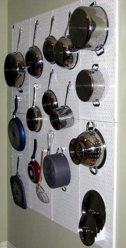 Wall Control 30P3232W Paquete de tablero perforado de metal blanco