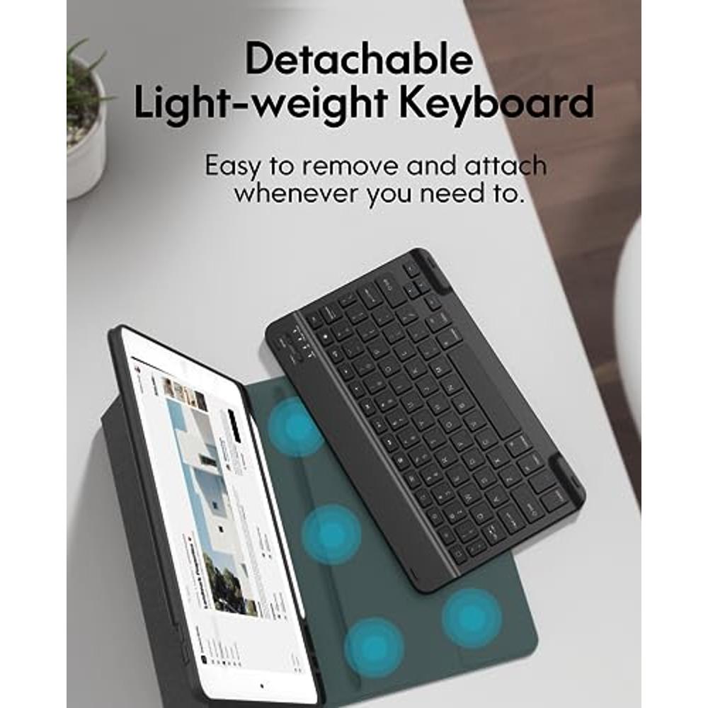 CHESONA Funda con teclado para iPad 9. generación 2021 de 10.2