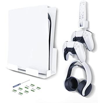NexiGo Kit de montaje en pared PS5 (todas las versiones) con estación de  carga para consolas delgadas PS5 y PS5, controladores regulares y