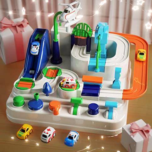 Juguete de aventura para niños pequeños - Juguetes de aventura de rescate  de autos para niños de 3 años, juguetes de coche para niños de 2 a 4 años