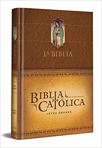 La Biblia Católica: Edición Letra Tapa Dura, Marrón, Con Virgen De ...