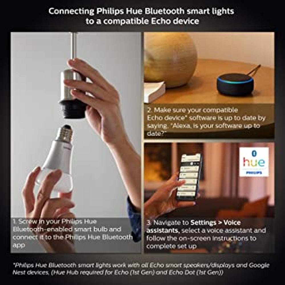Philips Hue Bombilla inteligente A21 de alto lumen blanco y color, 1600  lúmenes, compatible con Bluetooth y Zigbee (Hue Hub opcional), compatible  con