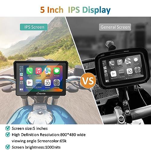 2024 El más nuevo Carpuride W702 Pantalla automática portátil inalámbrica  Apple Carplay y Android para motocicleta, navegación GPS Pantalla táctil de  7 pulgadas, Bluetooth dual, estéreo impermeable IP67 para motocicleta -  Tamaño