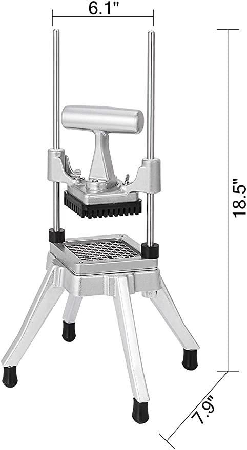 BotaBay Picadora comercial de frutas y verduras, hoja de 1/4 ″ y 3