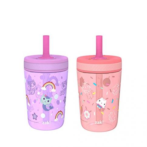 Zak Designs Bluey Kids Durable Plastic Spout Cover and Built-in